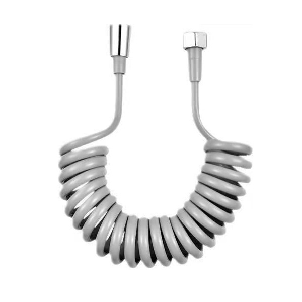 Fürdőszobai telefoncső visszahúzható rugós tömlővel, PU + rozsdamentes acél, modern stílus