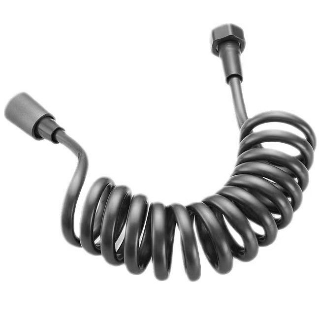 Fürdőszobai telefoncső visszahúzható rugós tömlővel, PU + rozsdamentes acél, modern stílus