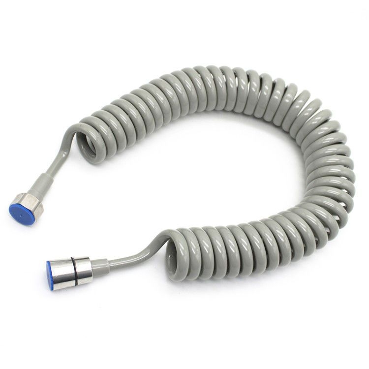 Fürdőszobai telefoncső visszahúzható rugós tömlővel, PU + rozsdamentes acél, modern stílus