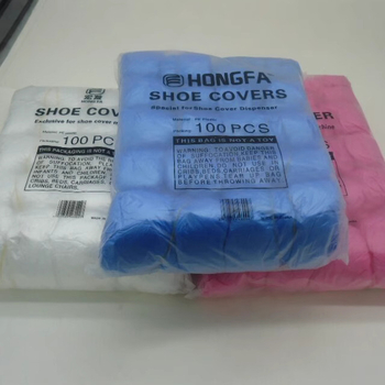 Hongfa Egyszer használatos vízálló cipővédők, T-zárral, 50 csomag