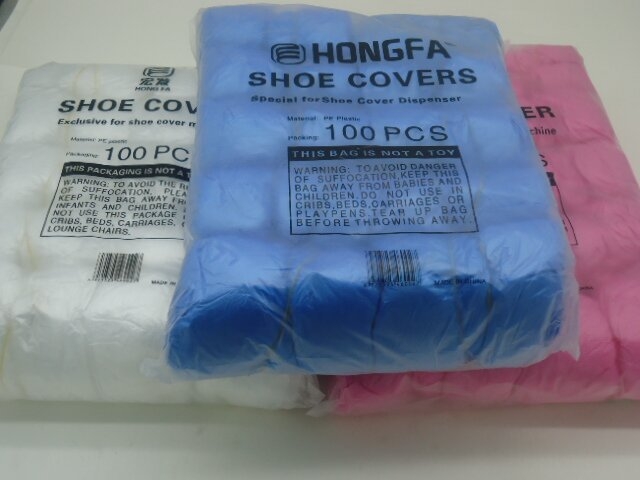 Hongfa Egyszer használatos vízálló cipővédők, T-zárral, 50 csomag