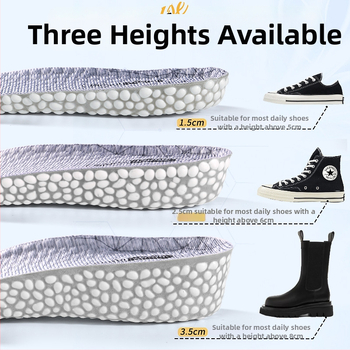 Vložky na zväčšenie výšky - látka, úplne vypolstrované, neviditeľné, priedušné