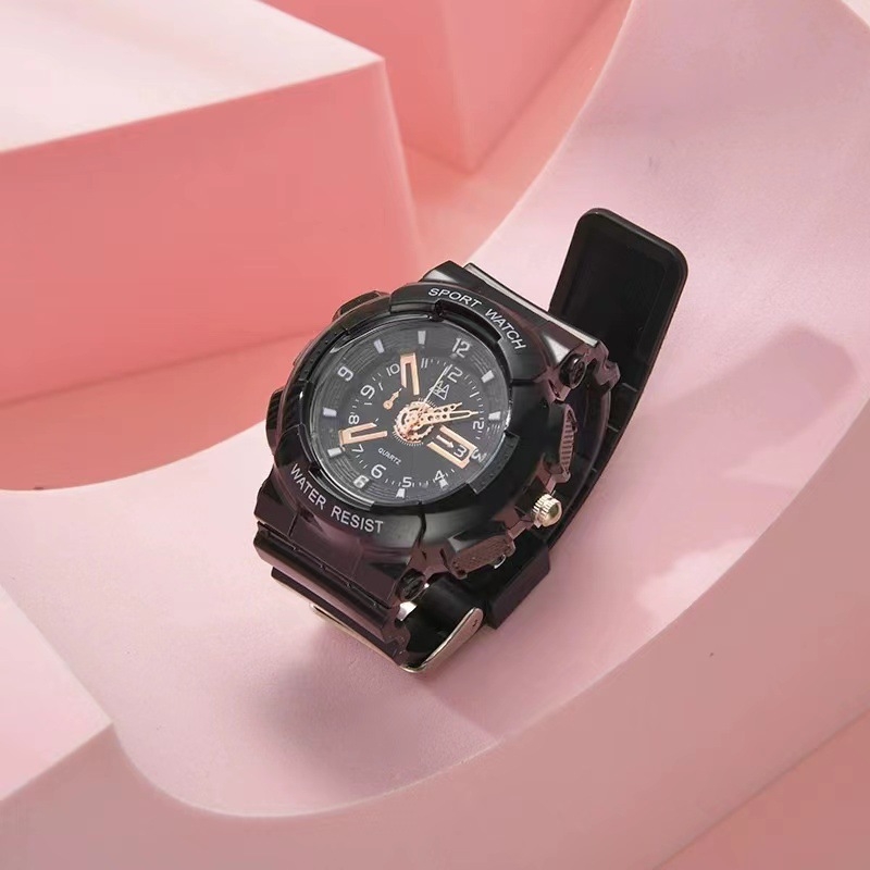 Independent sportos elektronikus óra analóg mutató kijelzővel, kvarc mechanizmus modell 377, szilikon szíj, műanyag tokozás