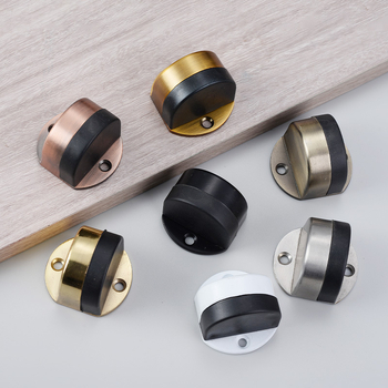 Ajtóstop fúrás nélküli, Turtle Top modell, rozsdamentes acél, polírozott felület, padlóra szerelhető, modern stílus