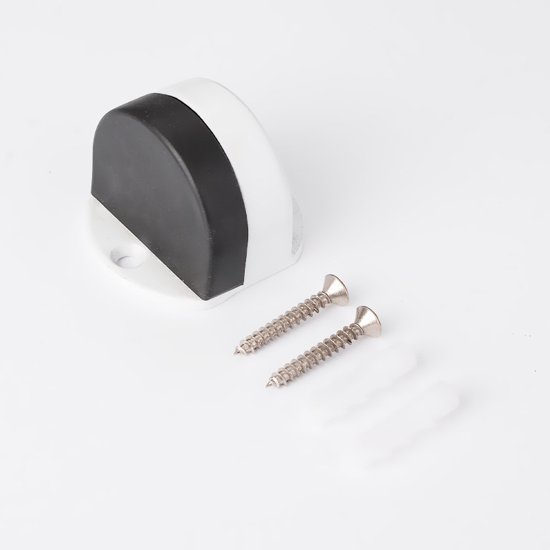 Ajtóstop fúrás nélküli, Turtle Top modell, rozsdamentes acél, polírozott felület, padlóra szerelhető, modern stílus