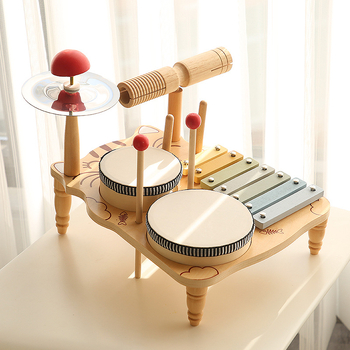Drveni Orff-ov udarni instrument za djecu 0–3 godine — višefunkcionalni udarni instrument, potiče razvoj uma, koordinaciju ruka-oko i sluh