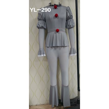 Cosplay kostim Pennywise: Pennywise-inspiriran ženski klaun duh, cross-dressing, poliester, za anime role-play igre, jesen 2025