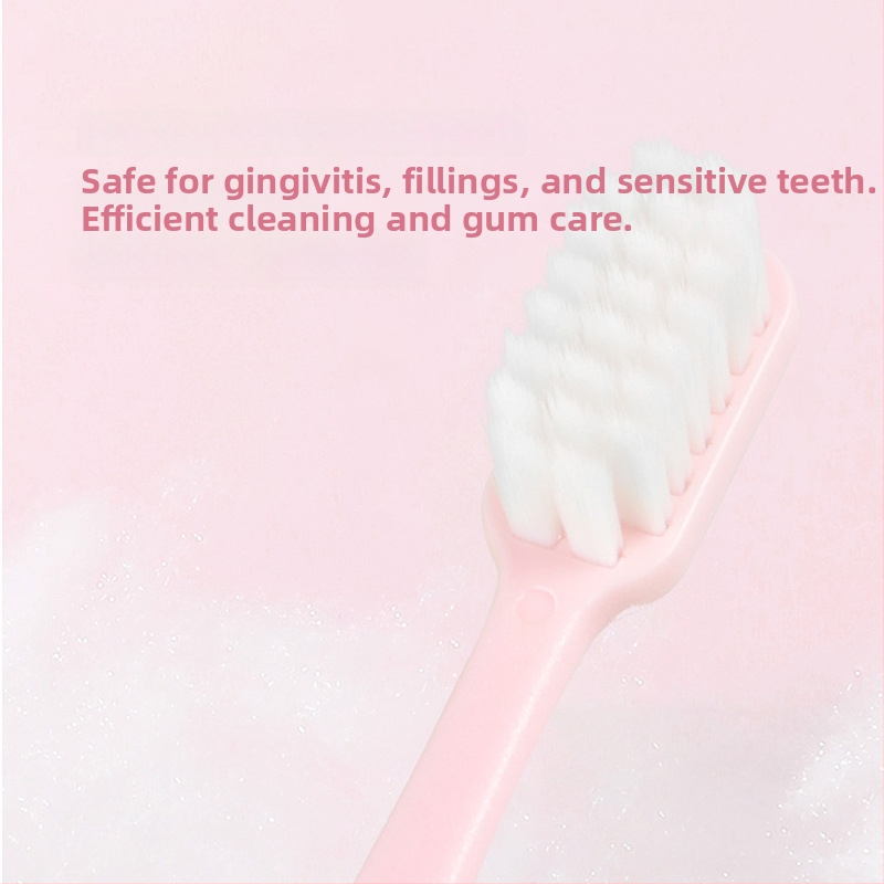 Ručná zubná kefka pre dospelých s mäkkými vláknami, macaron štýlová cestovná krabička, model S002, jednotlivo balená