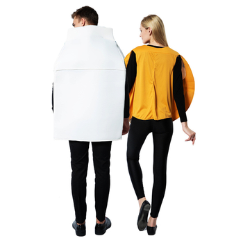 Halloween kostim za parove: set s temom mlijeko-keksi za scensku izvedbu (Unisex, 80% poliester, smjesa sintetičkih vlakana)