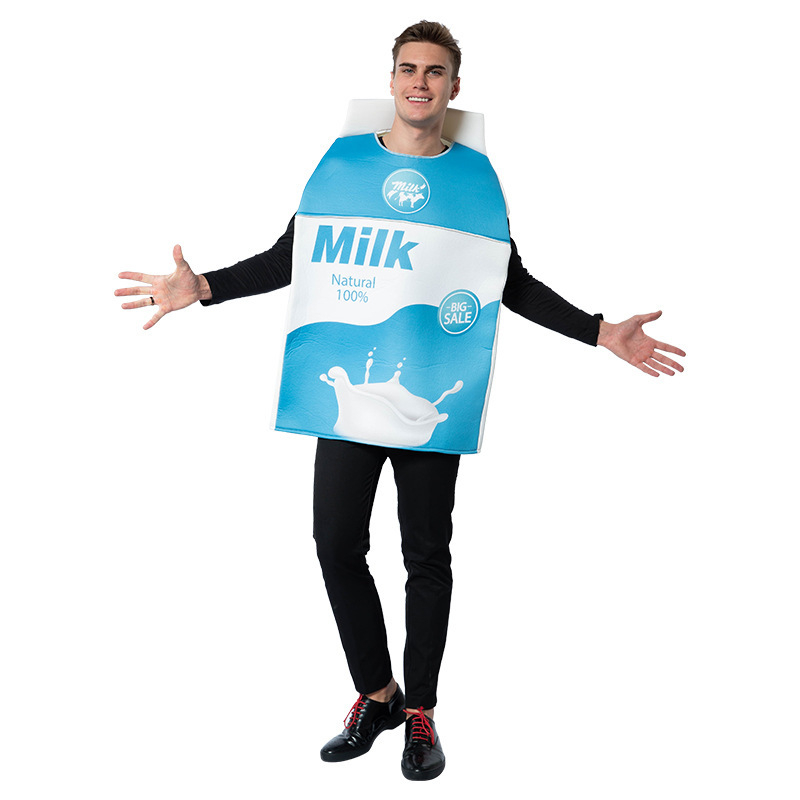 Halloween kostim za parove: set s temom mlijeko-keksi za scensku izvedbu (Unisex, 80% poliester, smjesa sintetičkih vlakana)