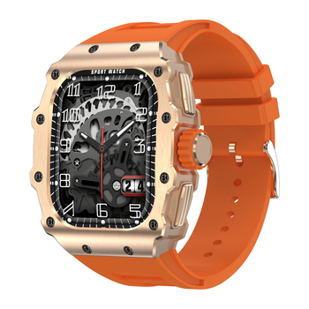 Ceas inteligent cu afișaj AMOLED și senzori de sănătate: monitorizare ritm cardiac, tensiune arterială, saturație de oxigen, monitorizare somn, număr de pași