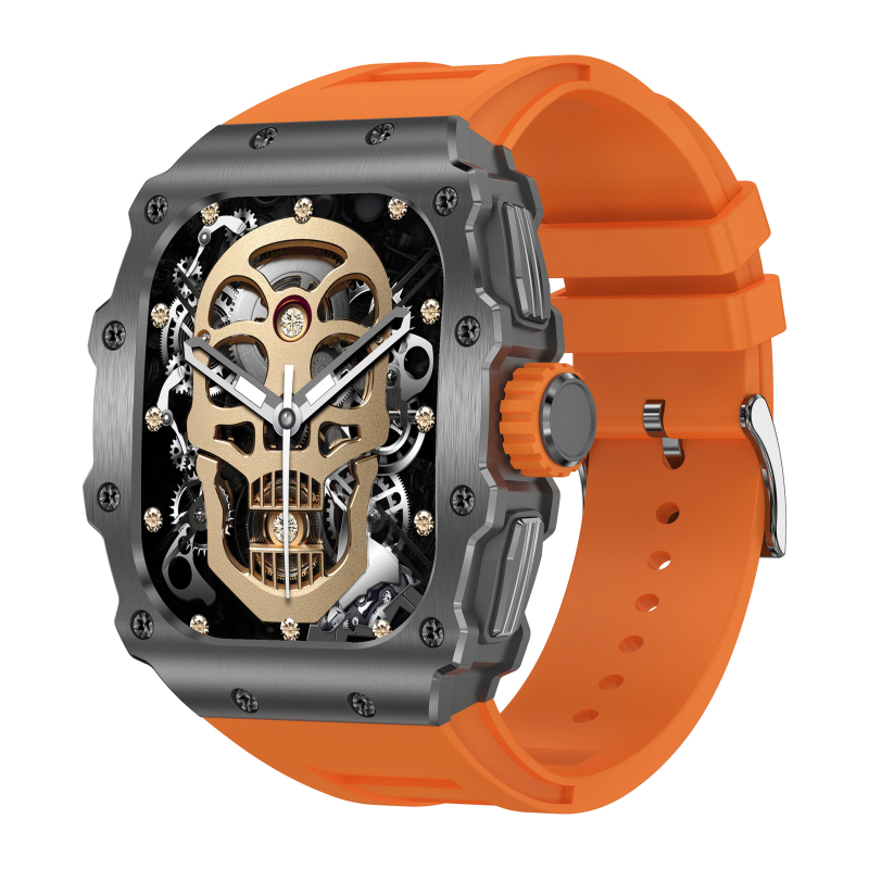 Ceas inteligent cu afișaj AMOLED și senzori de sănătate: monitorizare ritm cardiac, tensiune arterială, saturație de oxigen, monitorizare somn, număr de pași