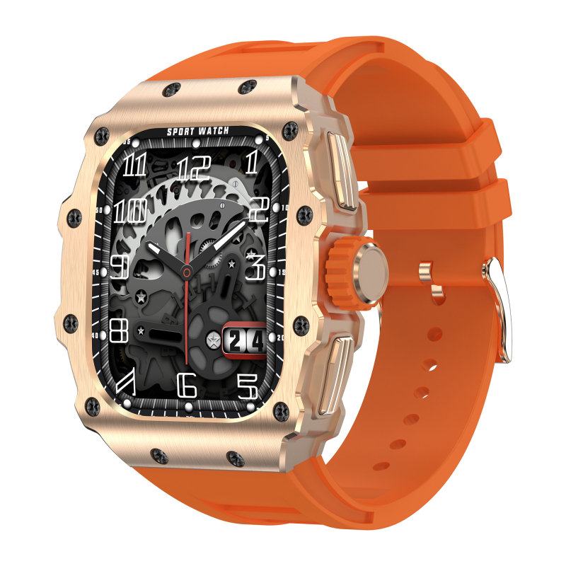 Ceas inteligent cu afișaj AMOLED și senzori de sănătate: monitorizare ritm cardiac, tensiune arterială, saturație de oxigen, monitorizare somn, număr de pași