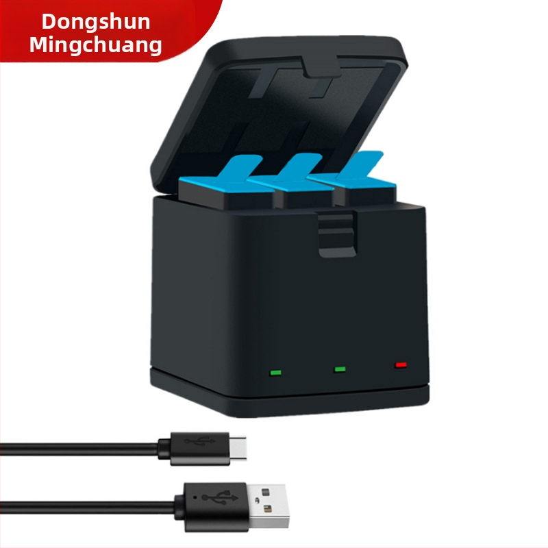 GoPro Hero trojkanálové nabíjacie a skladovacie puzdro na batérie, model AHDBT-901, Type-C rozhranie, Neutral značka