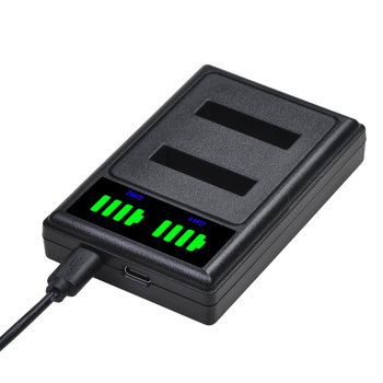 Зарядно устройство за батерия Nikon EN-EL12 от Xintin с интерфейс Type-C/Micro USB.