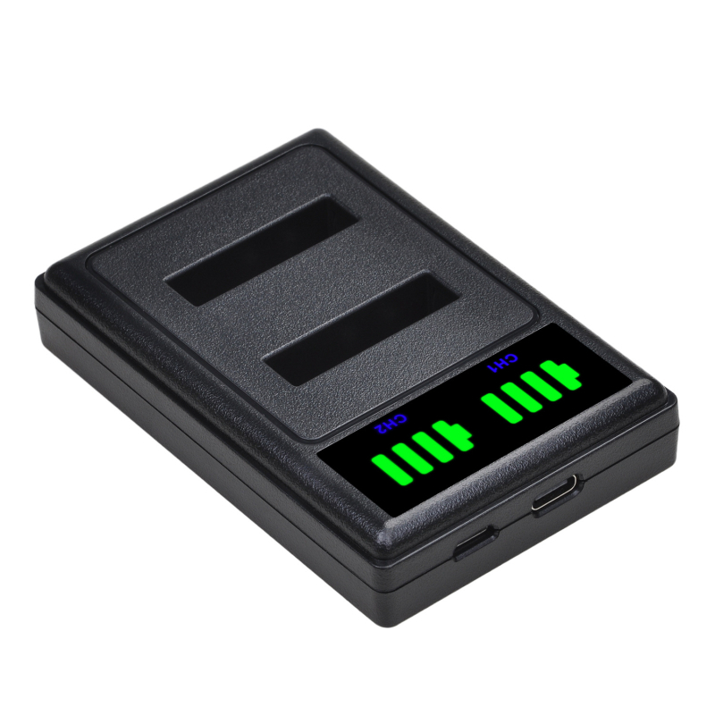 Зарядно устройство за батерия Nikon EN-EL12 от Xintin с интерфейс Type-C/Micro USB.