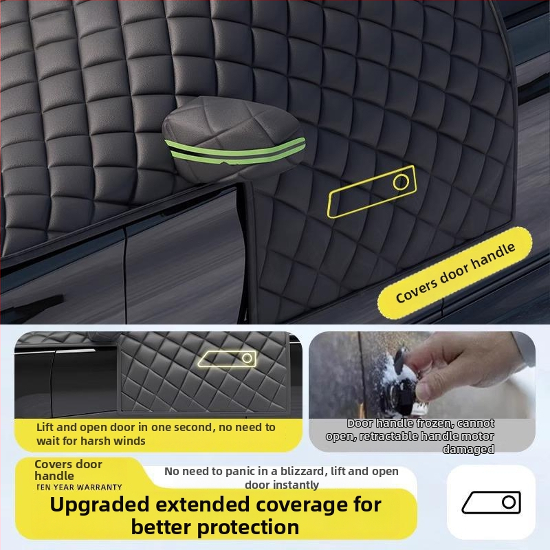 Acoperire pentru parbrizul din fața mașinii - Anti-îngheț, Protecție împotriva zăpezii, Umbrire de iarnă - Material Oxford