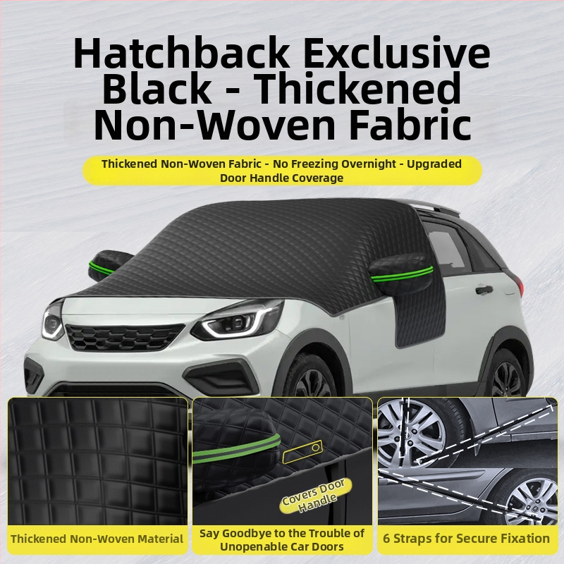 Acoperire pentru parbrizul din fața mașinii - Anti-îngheț, Protecție împotriva zăpezii, Umbrire de iarnă - Material Oxford