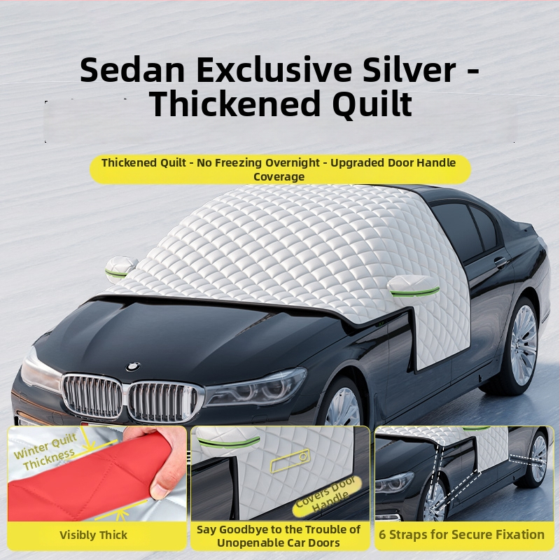 Acoperire pentru parbrizul din fața mașinii - Anti-îngheț, Protecție împotriva zăpezii, Umbrire de iarnă - Material Oxford