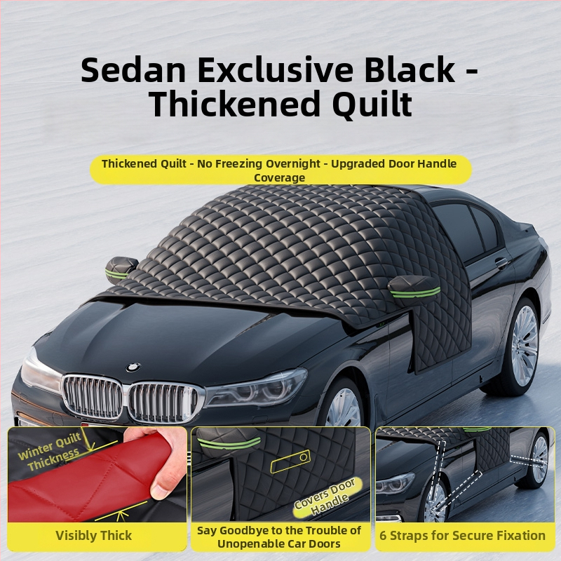 Acoperire pentru parbrizul din fața mașinii - Anti-îngheț, Protecție împotriva zăpezii, Umbrire de iarnă - Material Oxford