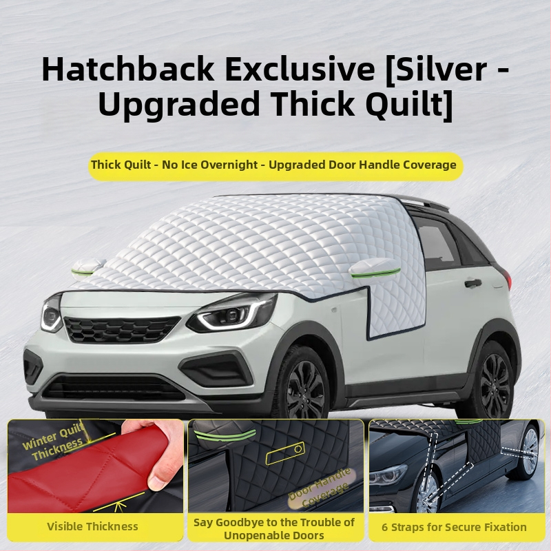 Acoperire pentru parbrizul din fața mașinii - Anti-îngheț, Protecție împotriva zăpezii, Umbrire de iarnă - Material Oxford