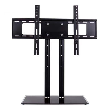 Stalak za TV/monitor za podnu uporabu s dvostrukim stubovima baze, kompatibilan s montažom na zid, nosivost 15 kg+, mehaničko upravljanje