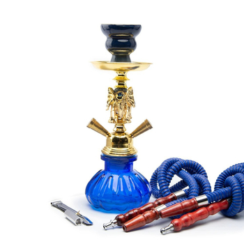 Set vodene nargile - mini, s 2 cijevi, metalna konstrukcija, moguć personalizirani logotip, pakirano u kutijama 6/12/24 kom