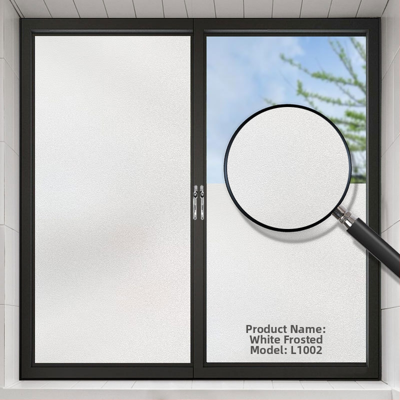 Fólia na okná pre súkromie – mračne sklo, elektrostatické lepenie, PVC, moderný minimalistický štýl, vlastné spracovanie