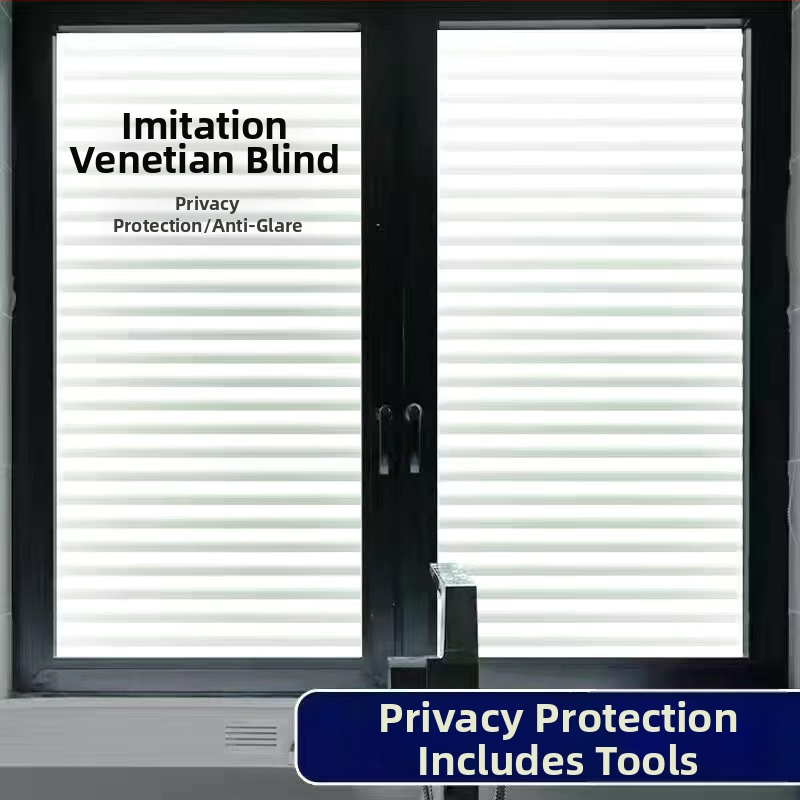 Fólia na okná pre súkromie – mračne sklo, elektrostatické lepenie, PVC, moderný minimalistický štýl, vlastné spracovanie