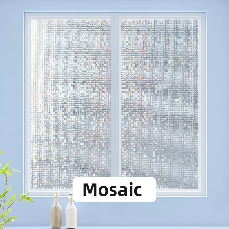 Fólia na okná pre súkromie – mračne sklo, elektrostatické lepenie, PVC, moderný minimalistický štýl, vlastné spracovanie