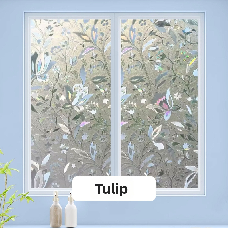 Fólia na okná pre súkromie – mračne sklo, elektrostatické lepenie, PVC, moderný minimalistický štýl, vlastné spracovanie