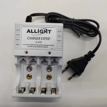 ALLIGHT višenamjenski punjač baterija za No.5, No.7, 9V i druge punjive baterije, serija A-612, ulaz 100-240V 50-60Hz.