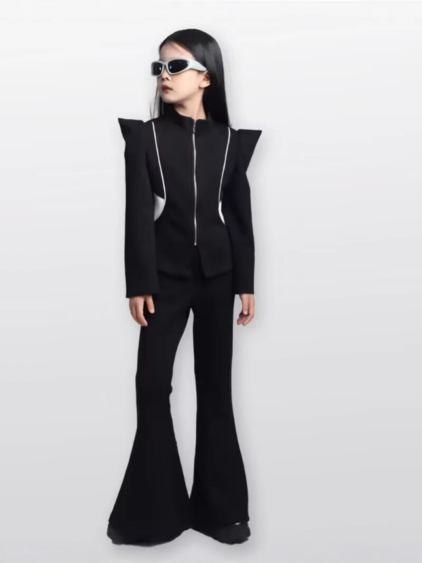 Set odjeće za dječje modeliranje i nastupe, Lycra-pamučna mješavina, za dob 3–8 godina, etiketa na ovratniku, s etiketama, 12–14 šavova po 3 cm
