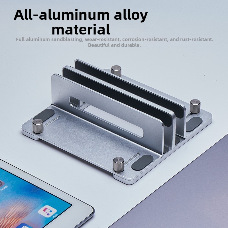 Vertikálny podstavec pre notebook a Mac mini M4 — hliníková zliatina; model: vertikálny stojan; všeobecná kompatibilita; uvedené na trh v roku 2024; hmotnosť sa líši podľa počtu klipov (jeden/dva)