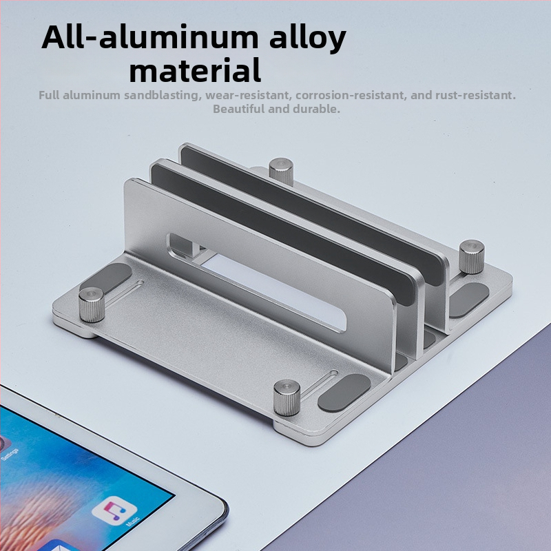 Vertikálny podstavec pre notebook a Mac mini M4 — hliníková zliatina; model: vertikálny stojan; všeobecná kompatibilita; uvedené na trh v roku 2024; hmotnosť sa líši podľa počtu klipov (jeden/dva)