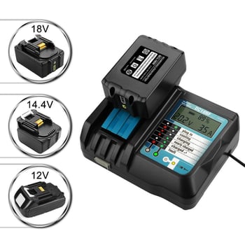 Punjač DC18RF s LCD zaslonom, USB 3.5A, ulaz 100-240V, izlaz 14-18V