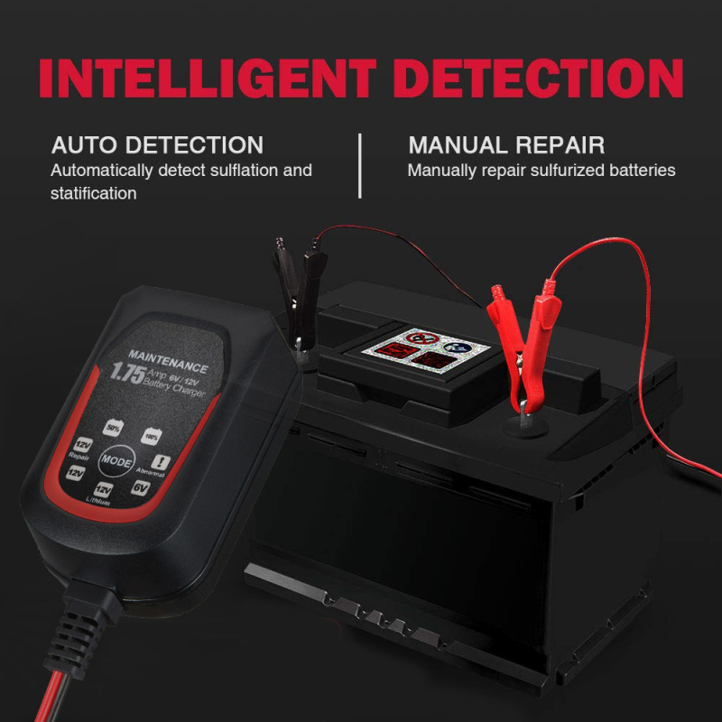 Punjač baterije automobila 6V/12V DC 1.75A, podesivi, za olovne baterije, ulaz 100-240V, CE/FCC/ROHS/EMC