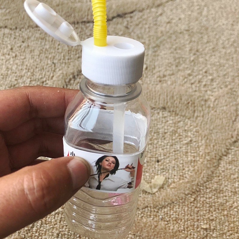 Mini šisha vodena lula s dizajnom napitka — Plastična cijev, Lao Zhao marka, kutija od 60 komada