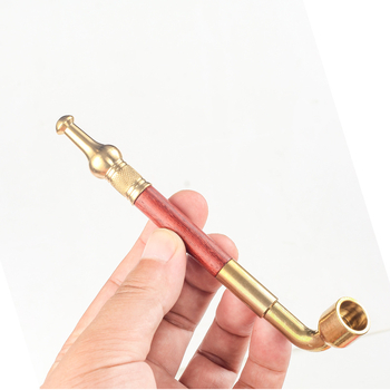 Réz dohánypipa tömörfa szűrővel, száraz piping design, többfunkciós dohánytasak és hordozható szájtisztító