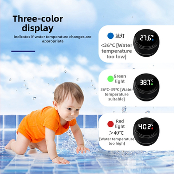 Punjivi termometar za vodu u kadi, s pametnim mjerenjem temperature, za kućnu upotrebu, za kupanje beba i novorođenčadi, pogodan za akvarij