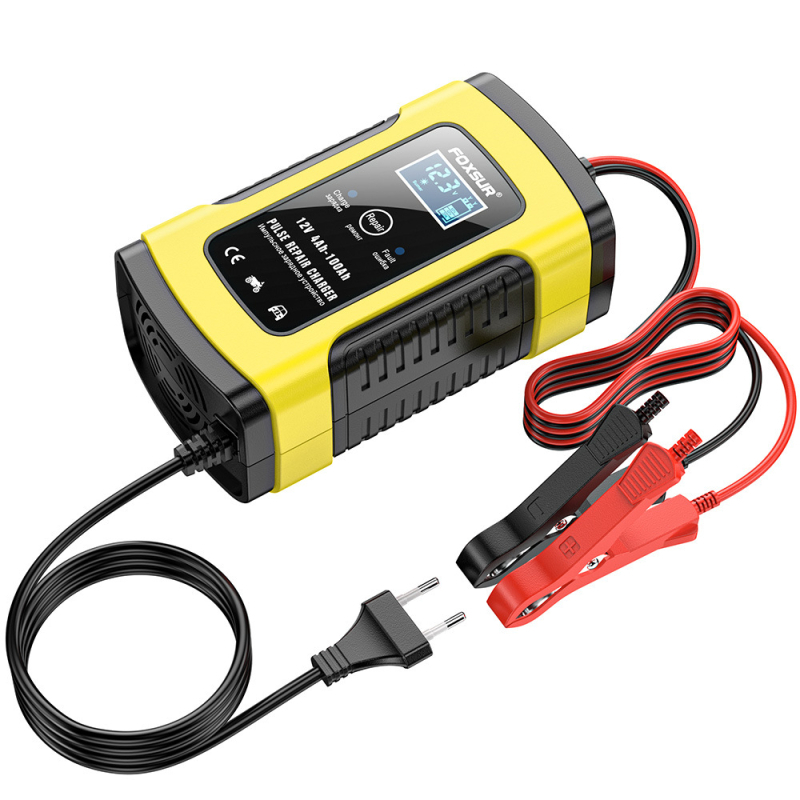 Punjač baterije 12V 5A Pulse Repair s LCD zaslonom (Ulaz 100-240V, CE RoHS, Serija FBC1205D)