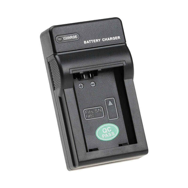 USB зарядно за NP-FW50 батерии с едно гнездо, съвместимо със Sony A7R II, A7 II, ZV-E10 и A6300