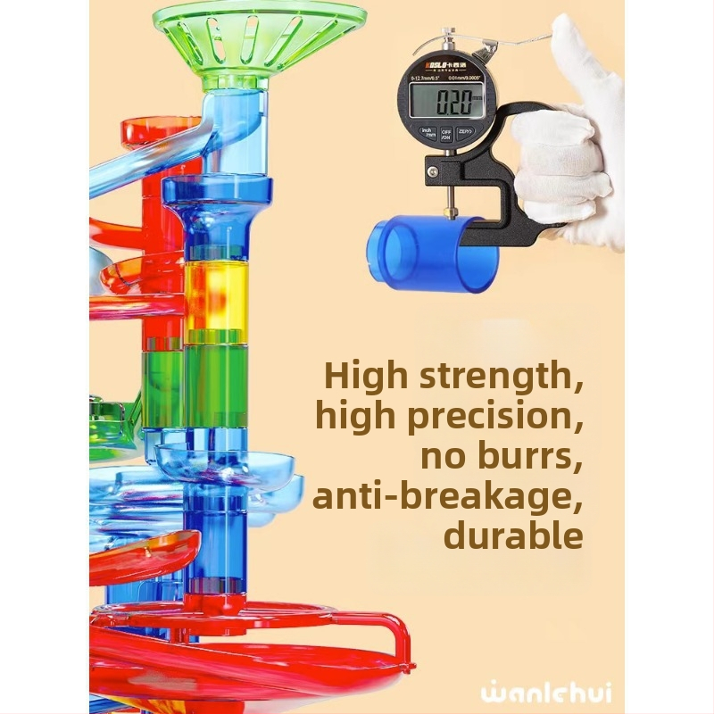 Golyós futópálya építő készlet – ABS műanyag, akkumulátoros, 100–200 darab, 4–6 éveseknek