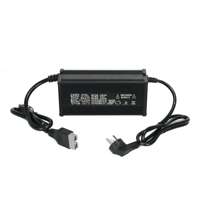 Punjač za četverokotačko električno vozilo, kompatibilan s olovno-kiselinskim i litijskim baterijama, brzo punjenje, 25.2V 30A, ulaz 180–240V
