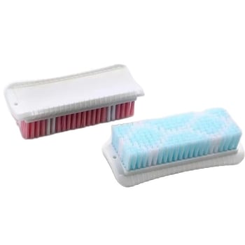 Hosszú fogantyújú tisztítóecset, kemény sörtékkel, vastagított műanyag testtel, többfunkciós ruhák és cipők tisztítására