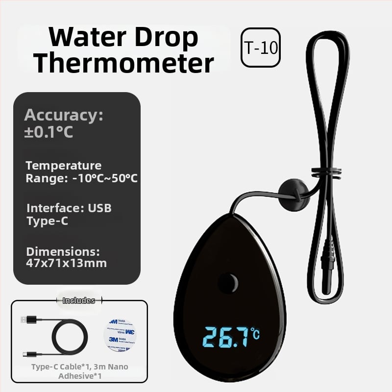 Voden termometar od PC kućišta; mjeri temperaturu vode; tip sonde za ulaz; točnost ±0,1°C