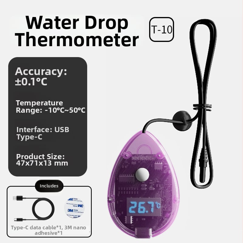 Voden termometar od PC kućišta; mjeri temperaturu vode; tip sonde za ulaz; točnost ±0,1°C