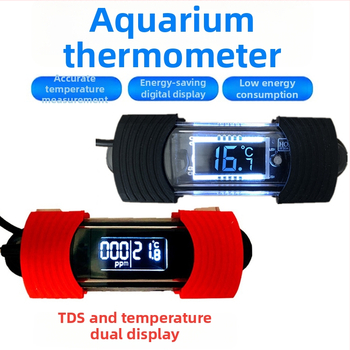 Akvariumski termometar, kalibriran, dvostruki zaslon i detekcija TDS kvalitete vode, plastično kućište