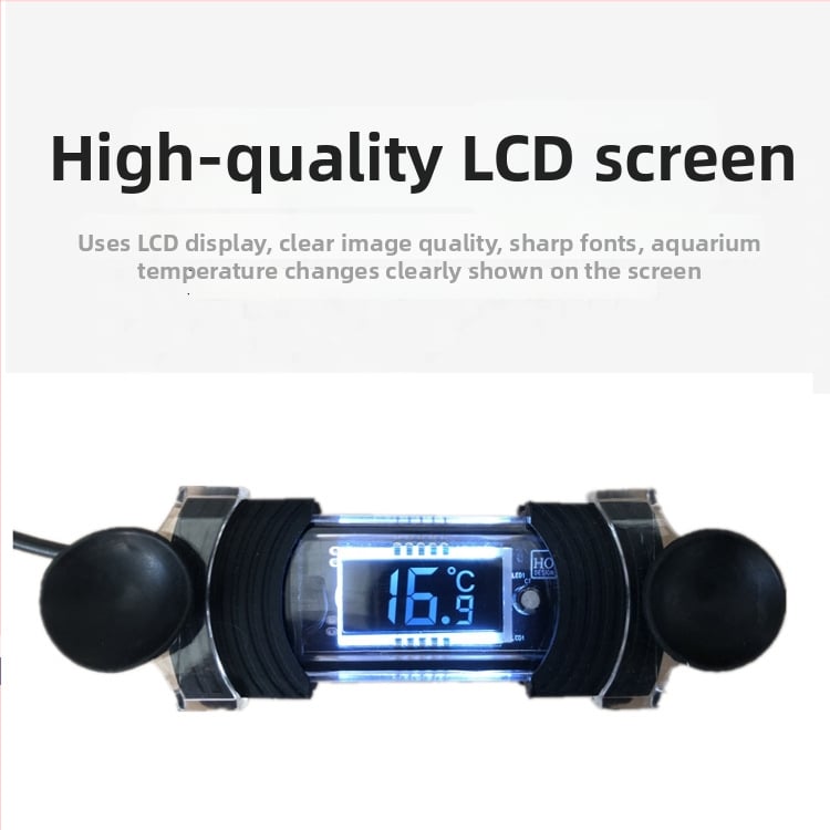 Akvariumski termometar, kalibriran, dvostruki zaslon i detekcija TDS kvalitete vode, plastično kućište