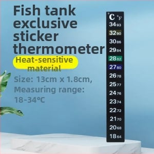 Samolepljivi termometar za akvarij i terarij za kornjače, visoka preciznost, stakleni